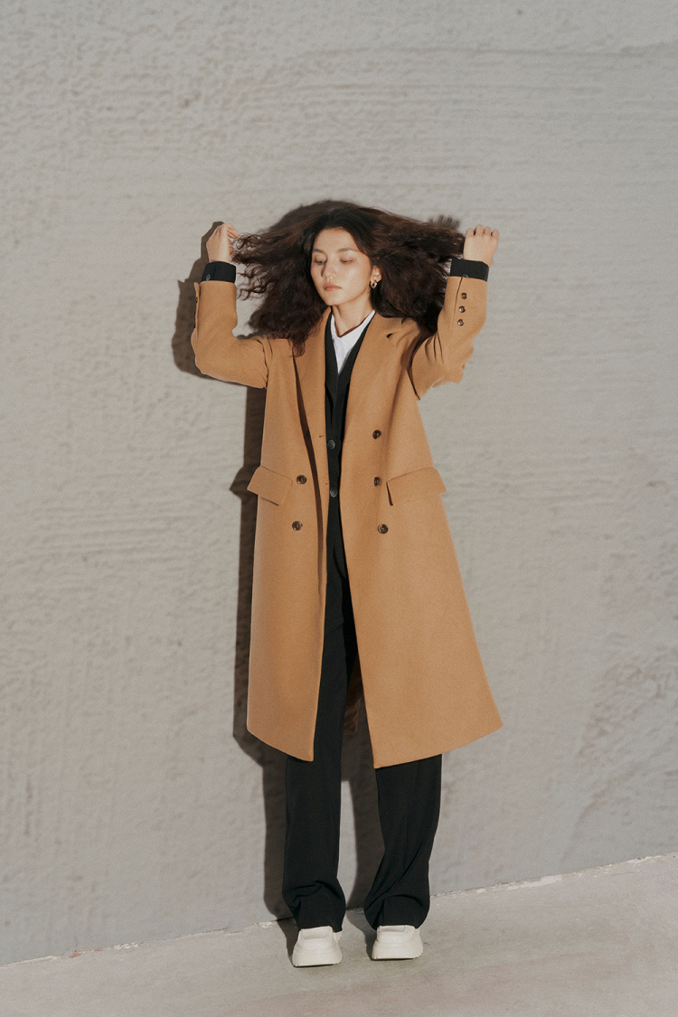TAILORED LONG COAT | BEIGE – WEPHOBIA
