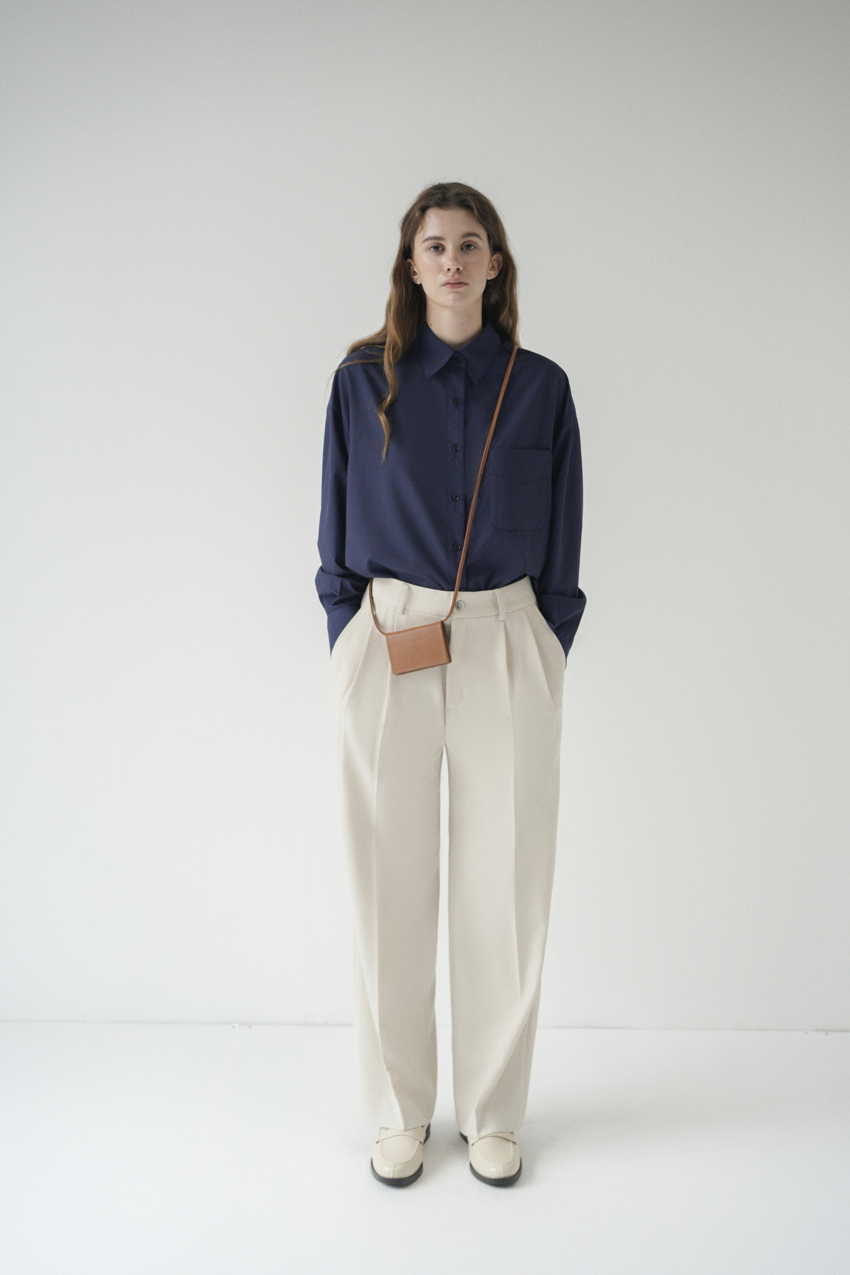 STRAIGHT LEG TROUSERS | CREAM