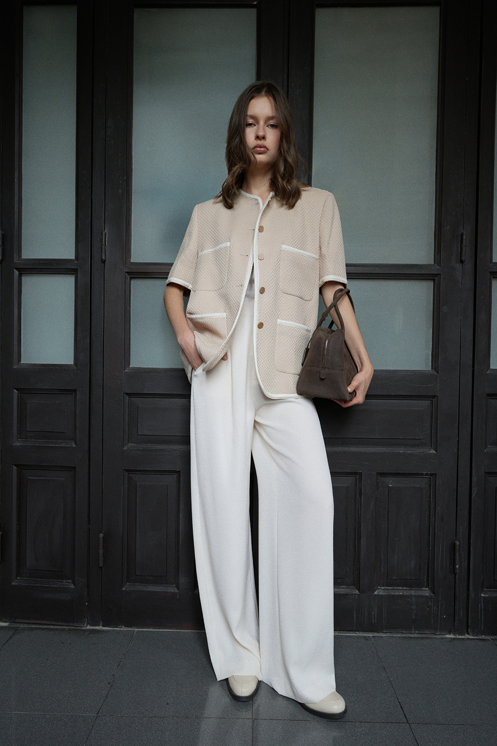 FLOWY TROUSERS | IVORY