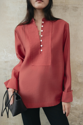 ELY BLOUSE | BRICK RED